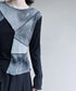 Boat-neck Blocking Top